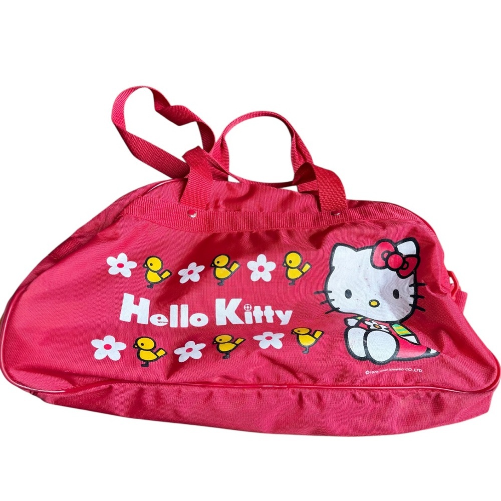 Hello Kitty vintage duffel bag women’s kids 90s chicks flowers red